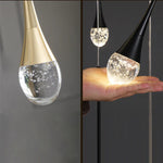 LED Crystal Chandelier: Modern Living Room Gold/Silver/Black Ceiling Light