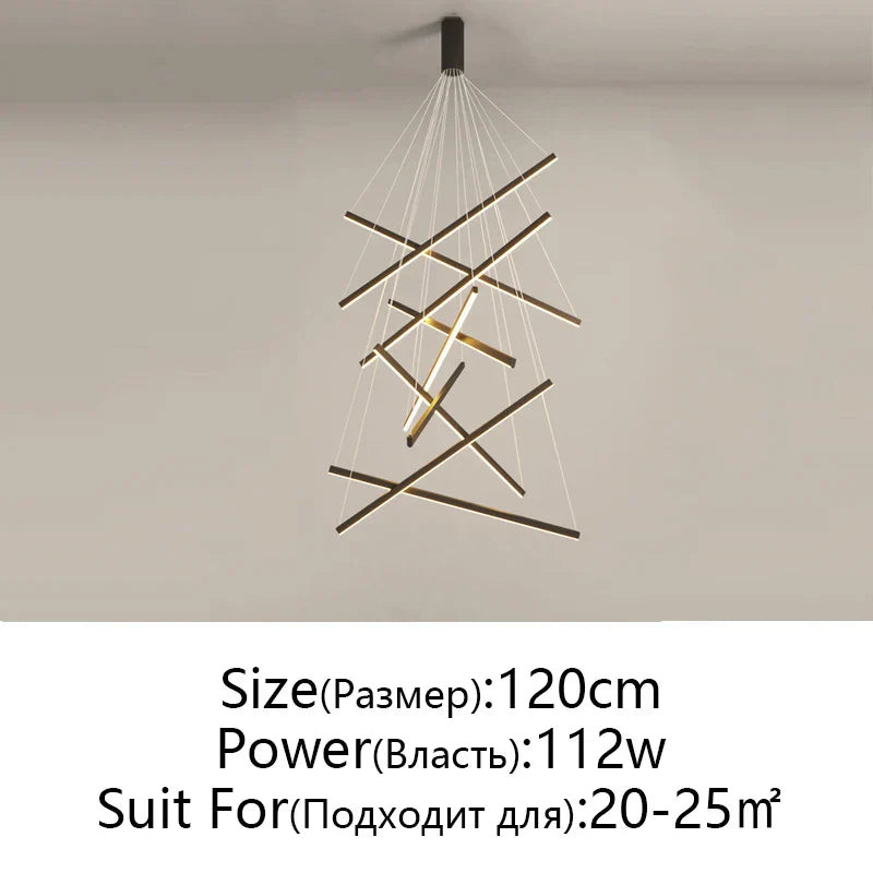 LED Chandelier: Modern Luster Lighting for Stair Hall Bedroom Room Duplex Building
