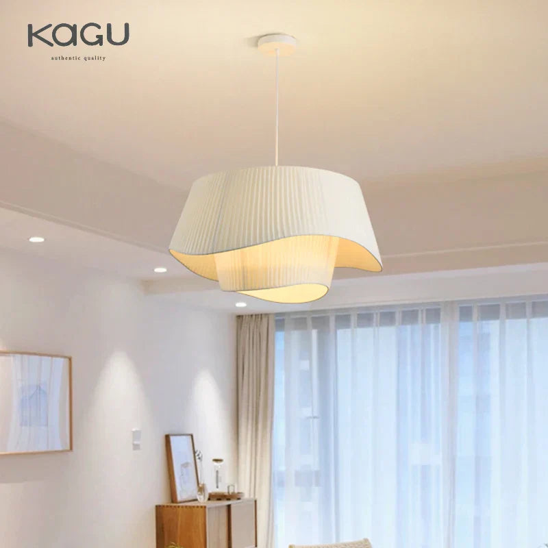 Cream Fabric Chandelier: Retro Nordic Attic Light for Bedroom, Living Room, Dining Room