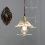 Copper Glass LED Pendant Light for Modern Home Decor - Hanging Lamp