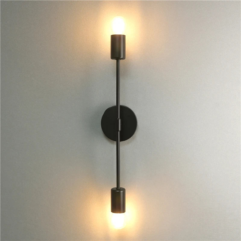 LED Wall Lamp: Modern Two Arm E27 Bedroom Lighting for Bedside, Bathroom Mirror, Vanity.