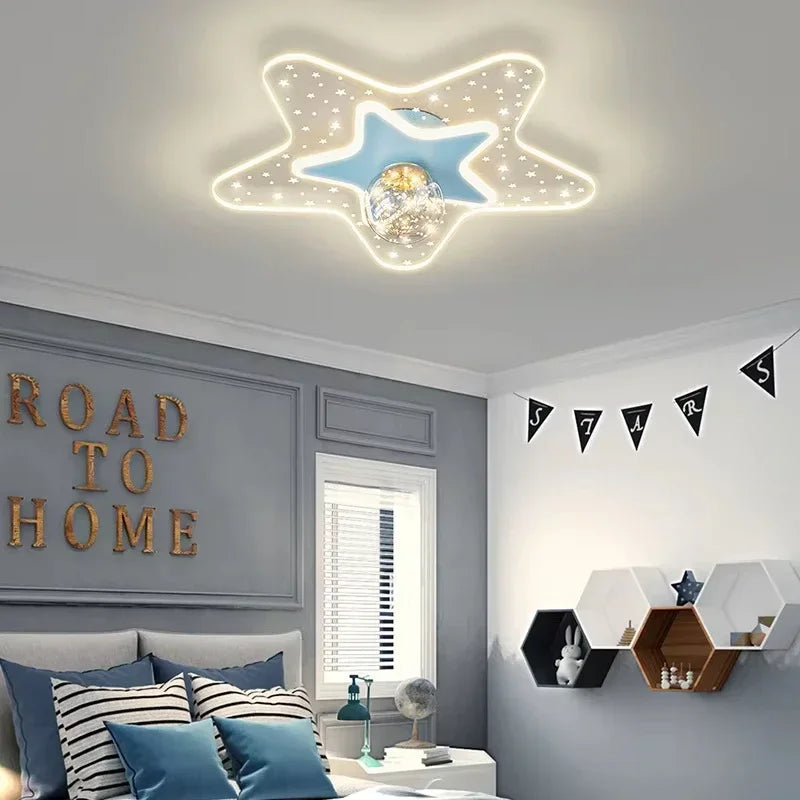 Modern Star LED Ceiling Lights for Living Room Bedroom Children's Room Nursery Lighting