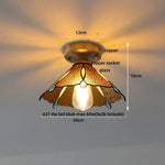 Tiffany Glass LED Ceiling Light - Modern Nordic Style Flush Mount Lamp