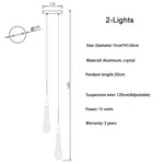 LED Crystal Chandelier for Home Decor & Lighting - Modern & Elegant Ceiling Light