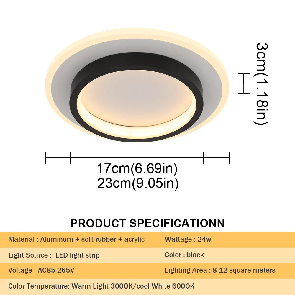 Acrylic LED Ceiling Lamp: Modern Home Decor Lighting for Bedroom, Hallway, and Aisle