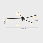 Brass Glass Ceiling Lamp, G9 Bulb Suspension Light for Bedroom, Living Room