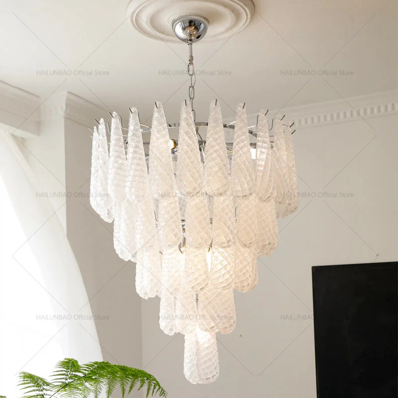 Crystal Glass Chandelier for Living, Dining & Bedroom - Elegant Medieval Art