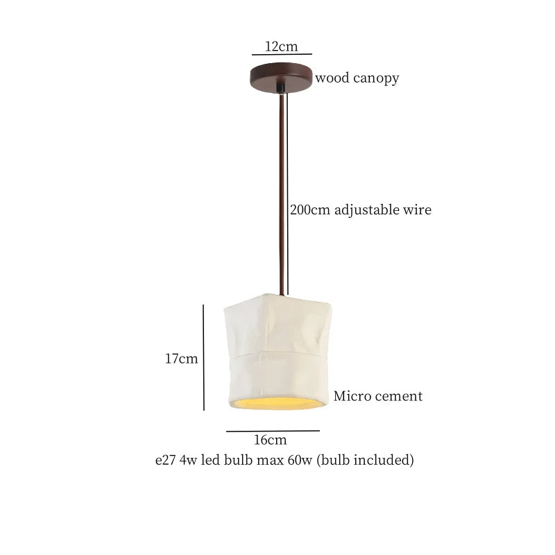 Afralia™ Cement LED Pendant Lights for Bedroom Living Room Kitchen House Decor