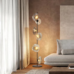 Nordic Glass Shade LED Floor Lamp for Minimalist Living Room & Bedroom