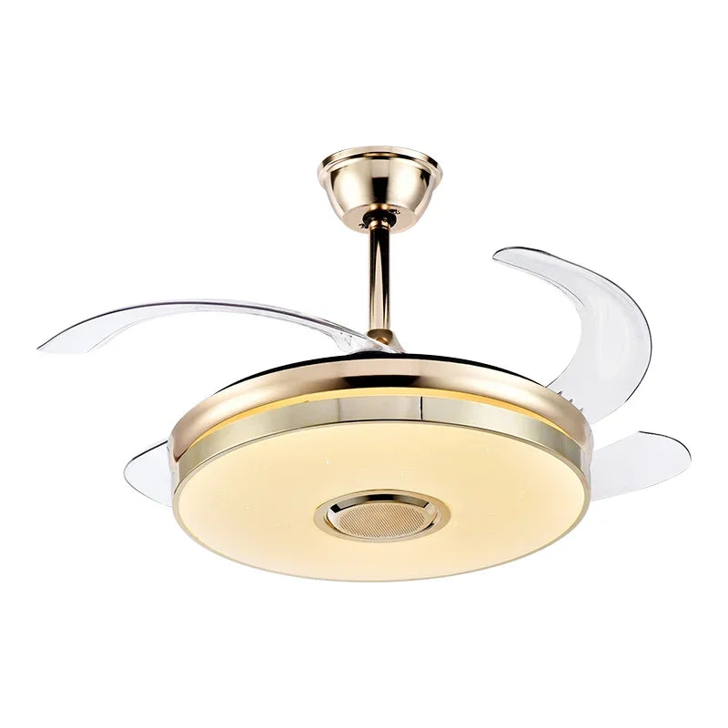 Luminous Light Ceiling Fan with Bluetooth Speaker Remote Control