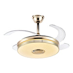 Luminous Light Ceiling Fan with Bluetooth Speaker Remote Control