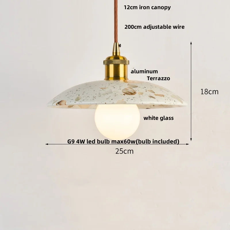 Wood LED Pendant Lamp Japan Style Wabi Sabi Hanging Light Fixtures