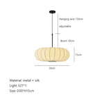 Silk Chandelier: Nordic Wabi Sabi LED Pendant Lights for Restaurant, Bar, Bedroom