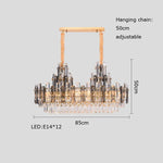 Dimmable Crystal Chandelier Lighting for Living Room