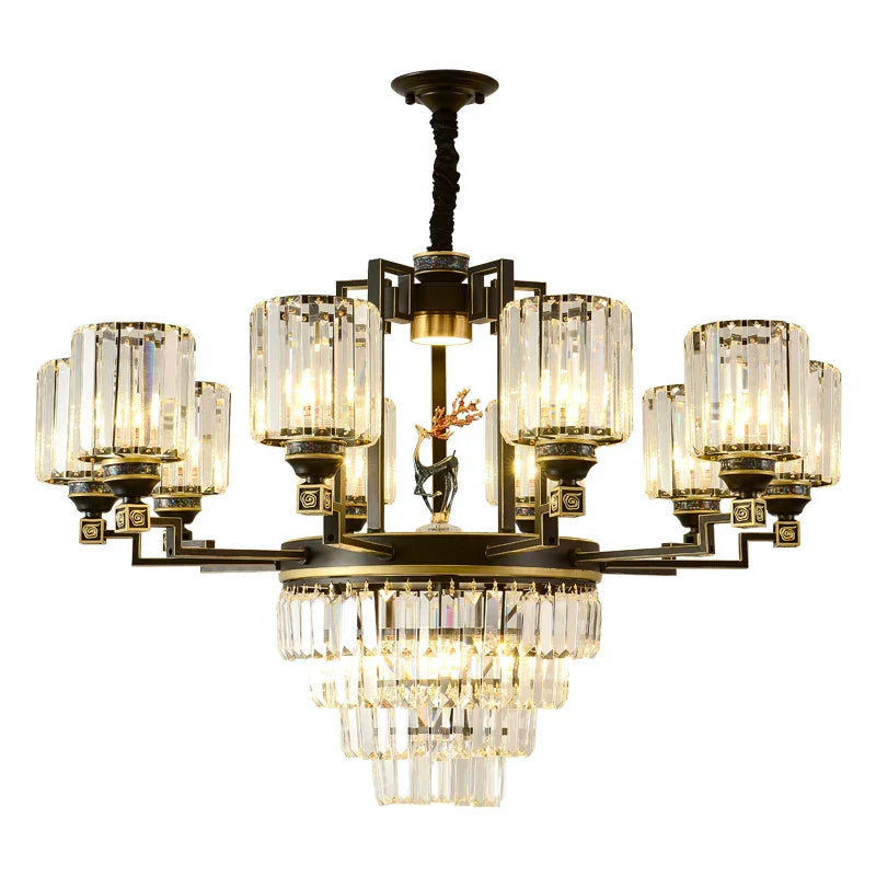 Zen Crystal Chandelier: Modern Luxury Living Room Dining Room Lamp