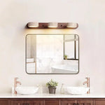 Travertine Wall Sconce Light Wood Rotatable for Bedroom Bedside