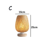 Lucide Colin Rattan Floor Lamp: Natural Handmade Light for Garden, Bedroom, Living Room