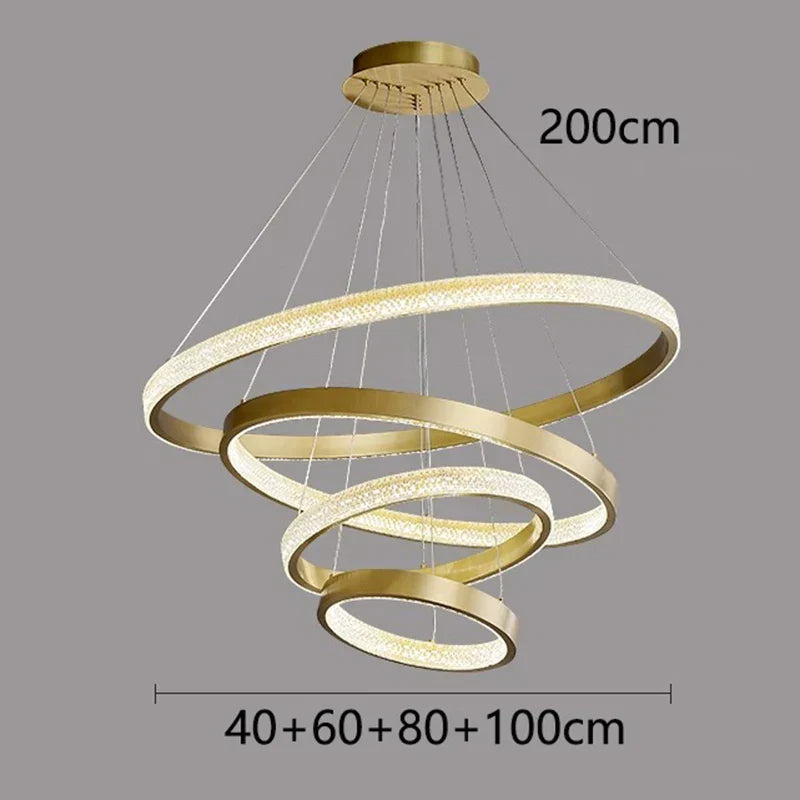Crystal Chandelier for Living and Dining Room, Luxury Pendant Light for Home Décor