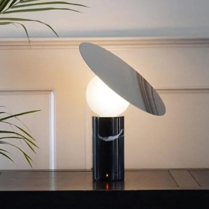 Marble Living Room Lamp: Nordic Designer Art Ball Bedroom Desk Light