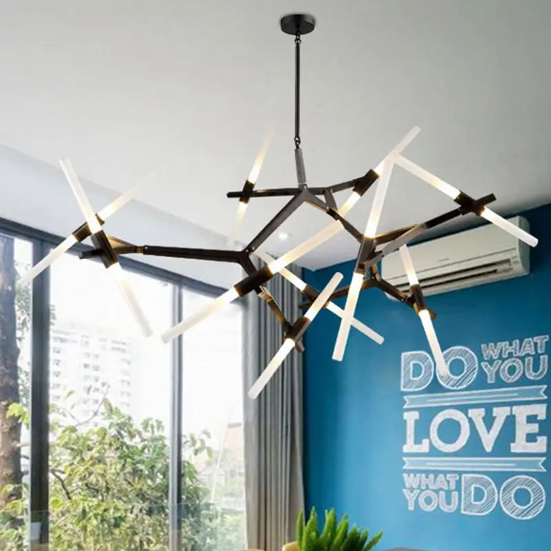 Glass LED Chandelier Ceiling Light for Modern Nordic Design Home Decor