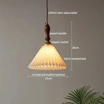 Clear Glass Pendant Lamp Japanese Style LED Hanging Lights