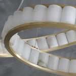 Spanish Marble Brass Chandelier: Luxury LED Lighting for Hotels & Villas
