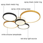 LED Ceiling Chandelier Remote Control Living Room Bedroom Kitchen Lamp White