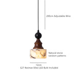 Natural Stone LED Pendant Lamp for Home Decor Living Dining Room