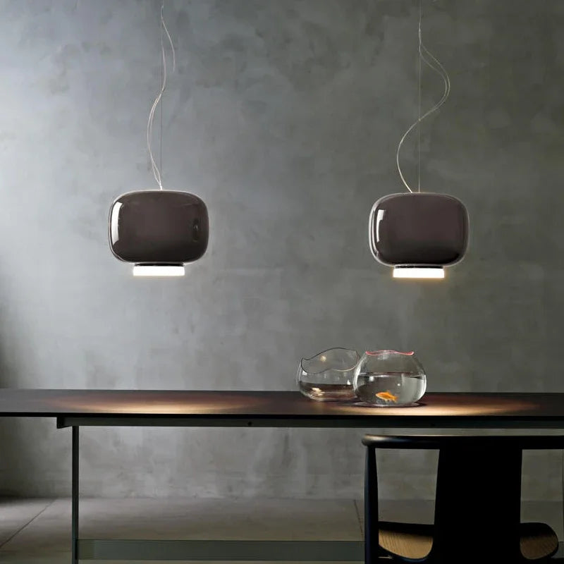 Colorful Glass Pendant Lights for Dining Room and Bedroom