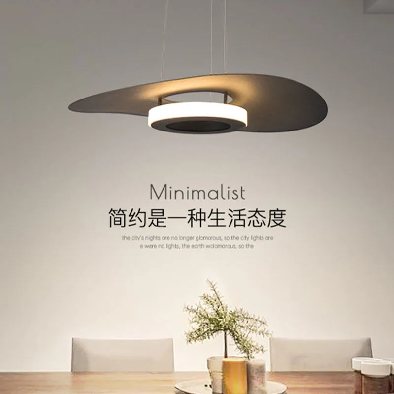 Modern LED Ceiling Chandelier Black/White Minimalist Living Room Bedroom Nordic