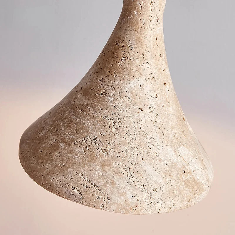 LED Pendant Light Yellow Travertine Modern Hanging Lampara
