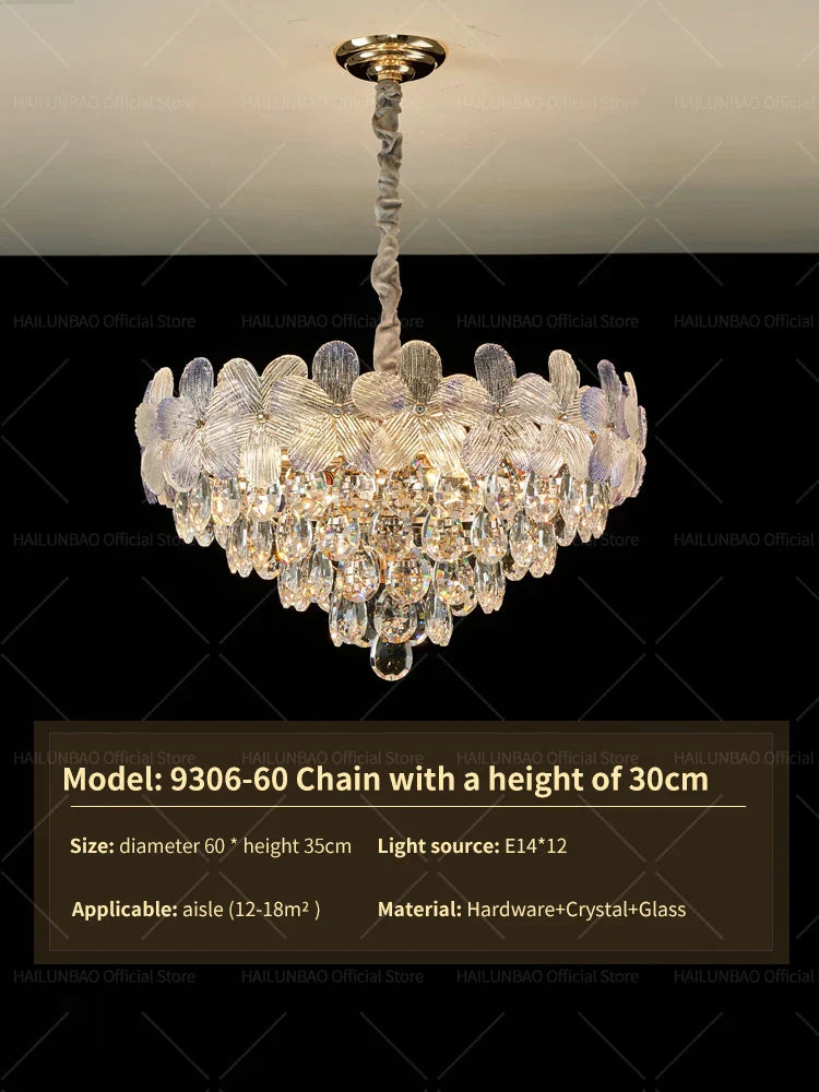Crystal Chandelier: French Cream Style Light Luxury for Living Room and Master Bedroom
