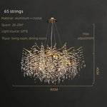 Luxury Crystal Chrome Chandelier Silver Gold LED Tree Branch Chandelier for Living Dining Room
