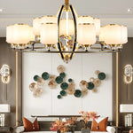 Luxe Jade Chandelier for Living Room and Villa Hall