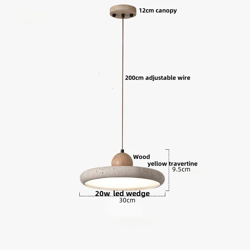 Yellow Cave Stone LED Pendant Light | Nordic Modern Wabi Sabi Hanging Lamp