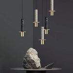 Small Chandelier Art Marble Terrazzo Single Head Pendant Light