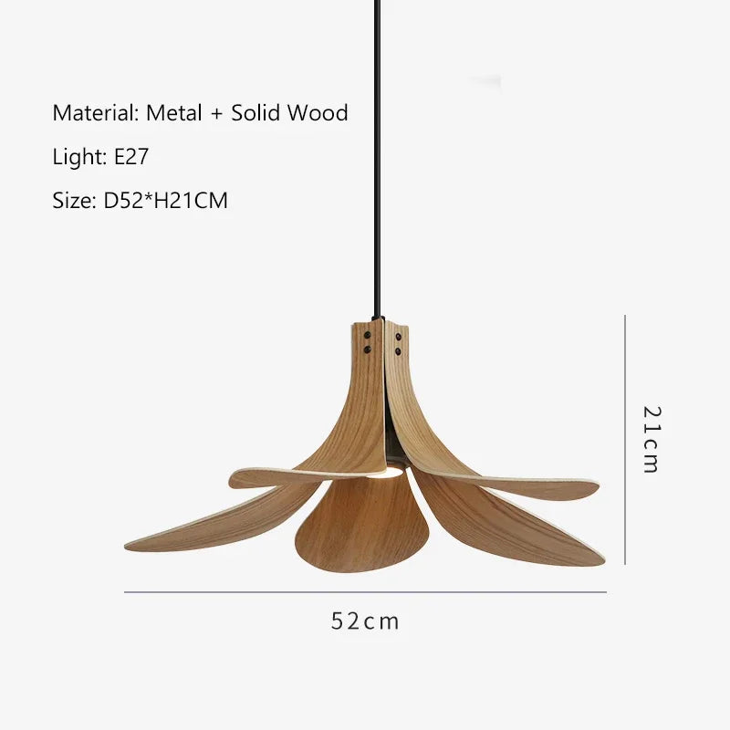 Nordic Wood Chandelier: LED Pendant Lamp for Home, Restaurant, and Bar