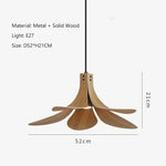 Nordic Wood Chandelier: LED Pendant Lamp for Home, Restaurant, and Bar