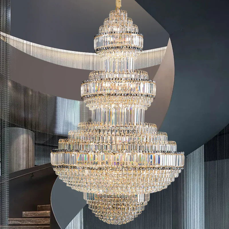 Crystal Villa Chandelier Pendant - Modern European Style Luxury Hotel Lobby Light