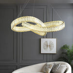 Rotating Crystal Chandelier: Modern Hong Kong-Style Designer Lamp for Living Room
