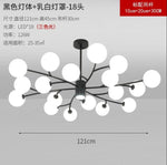 Nordic Glass Ball LED Ceiling Chandelier for Home Decor Fixture
