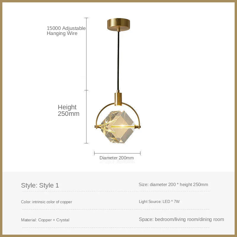 Crystal LED Pendant Lights for Home Decor Lighting