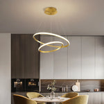 Black Ring LED Pendant Chandelier for Living Room, Dining Room, Kitchen