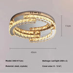 Crystal LED Chandelier Pendant Light Modern Luxury Foyer Ceiling Lamp