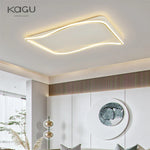Golden LED Ceiling Chandelier: Modern Simplicity for Living, Dining, and Bedrooms