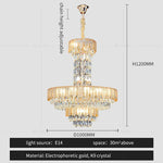 Crystal Chandelier: Postmodern Multi-layer Luxury for Living Room, Hotel Lobby, and Villa