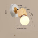 Afralia™ Nordic LED Wall Lamps Up Down Rotate Wood Iron Stair Light Fixtures