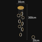 Nordic Stair Chandelier Living Room Dining Pendant Lights Ceiling Indoor Lighting