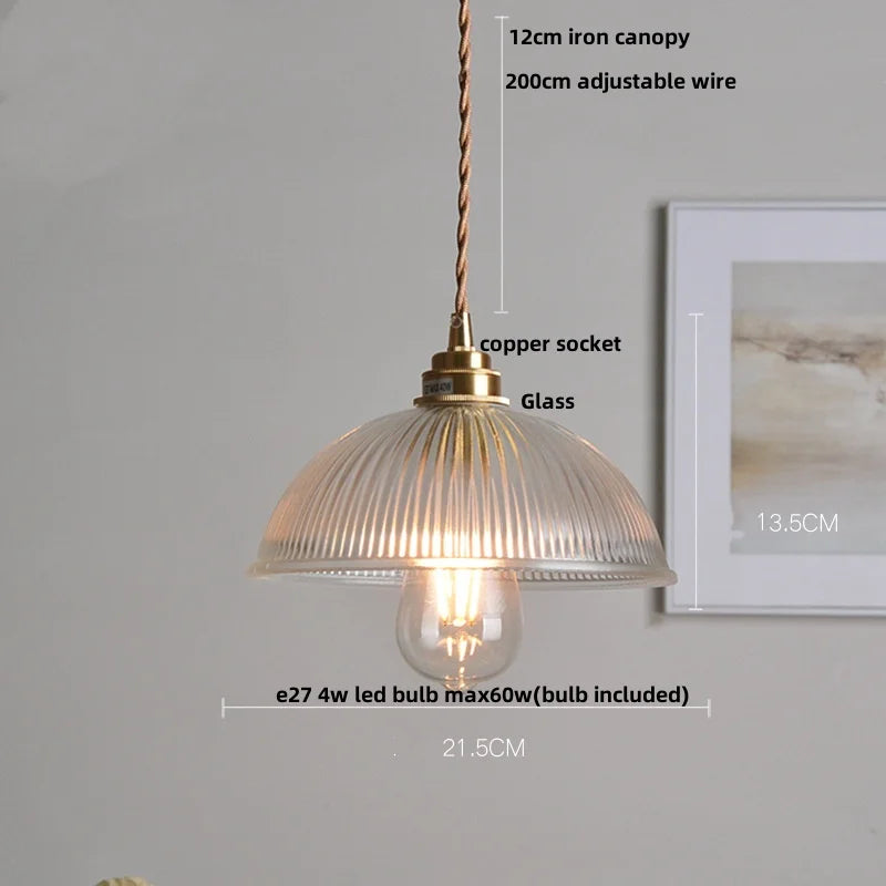 Nordic LED Pendant Lamp White Glass Adjustable Wire Brass Switch