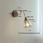 Shell Glass LED Wall Light Tiffany Style Bedside Lamp